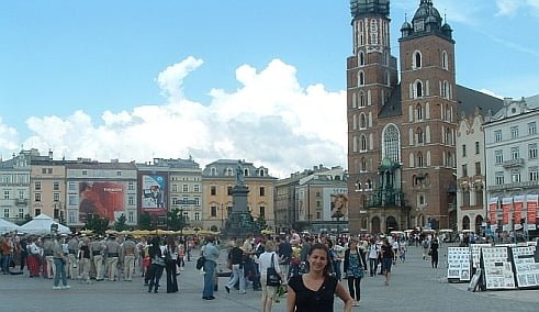 Main Market Square in Krakow - where the Christmas market is arranged