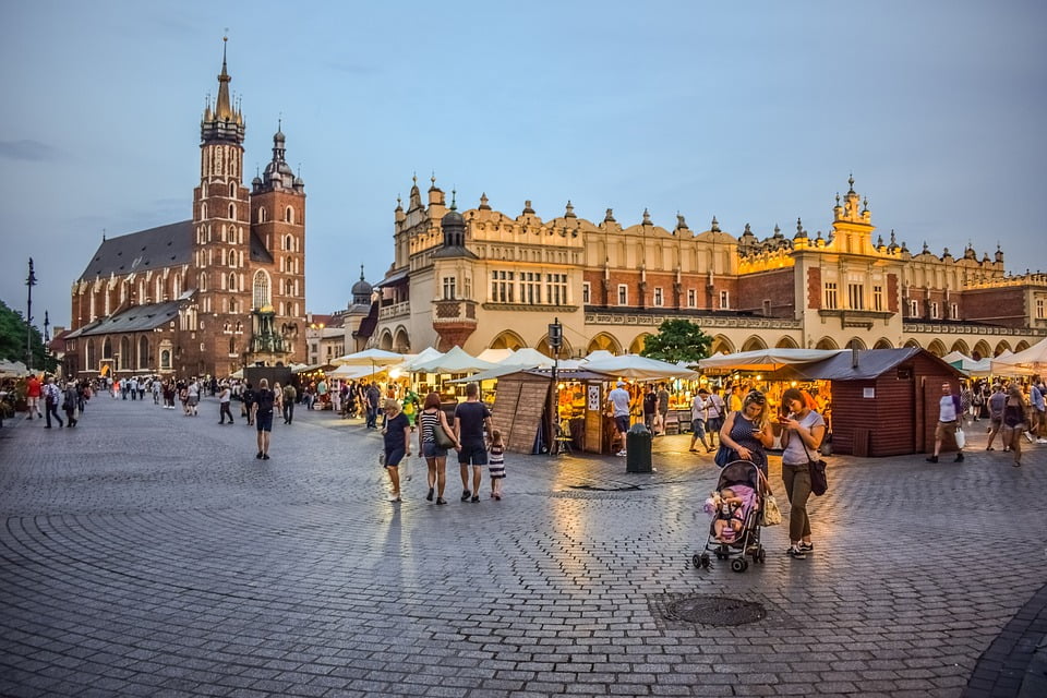 Christmas market in Krakow in 2019